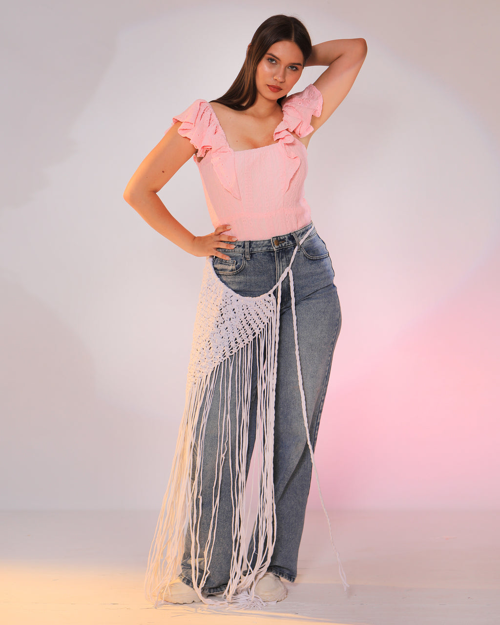 Crochet fringe skirt