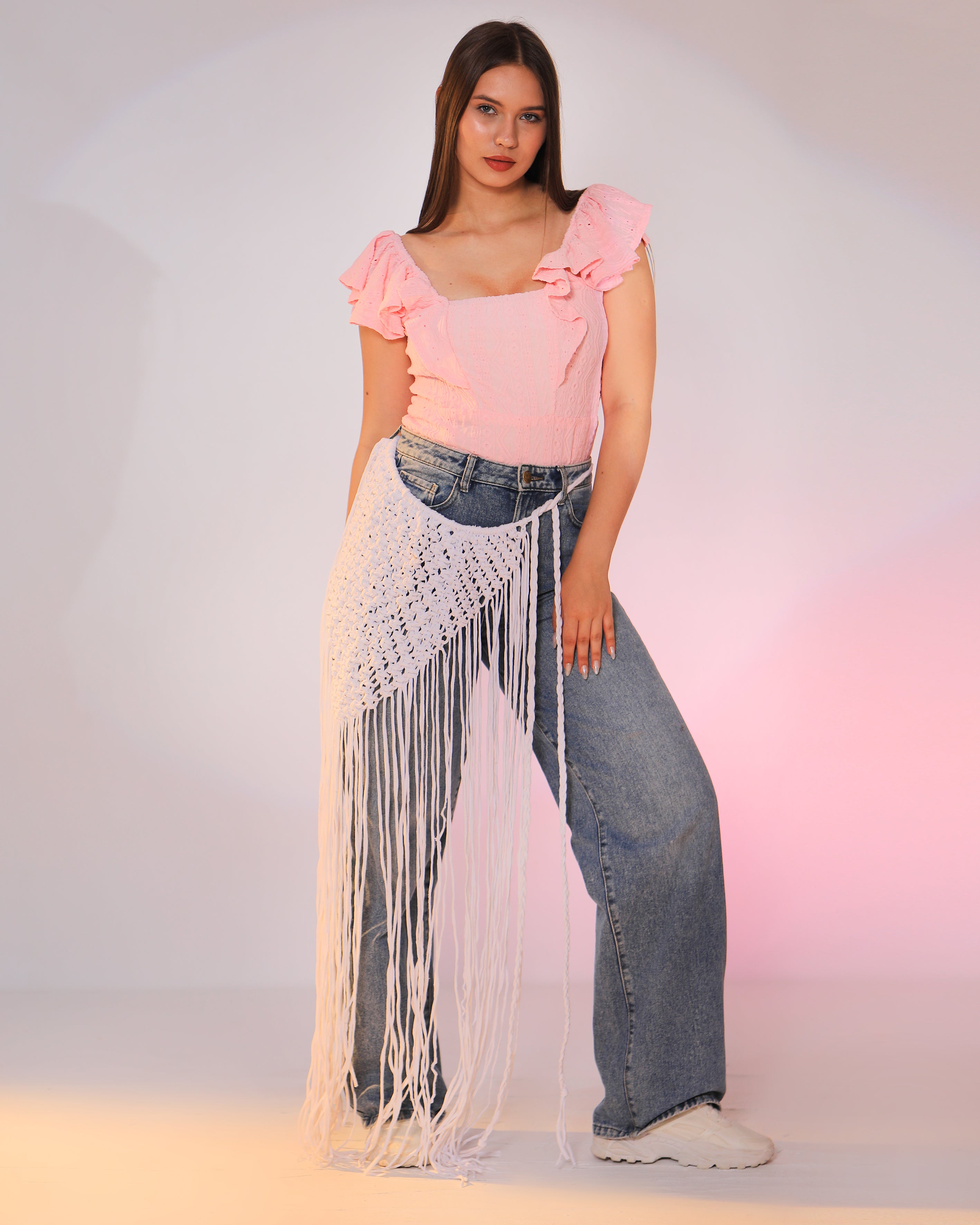 Crochet fringe skirt