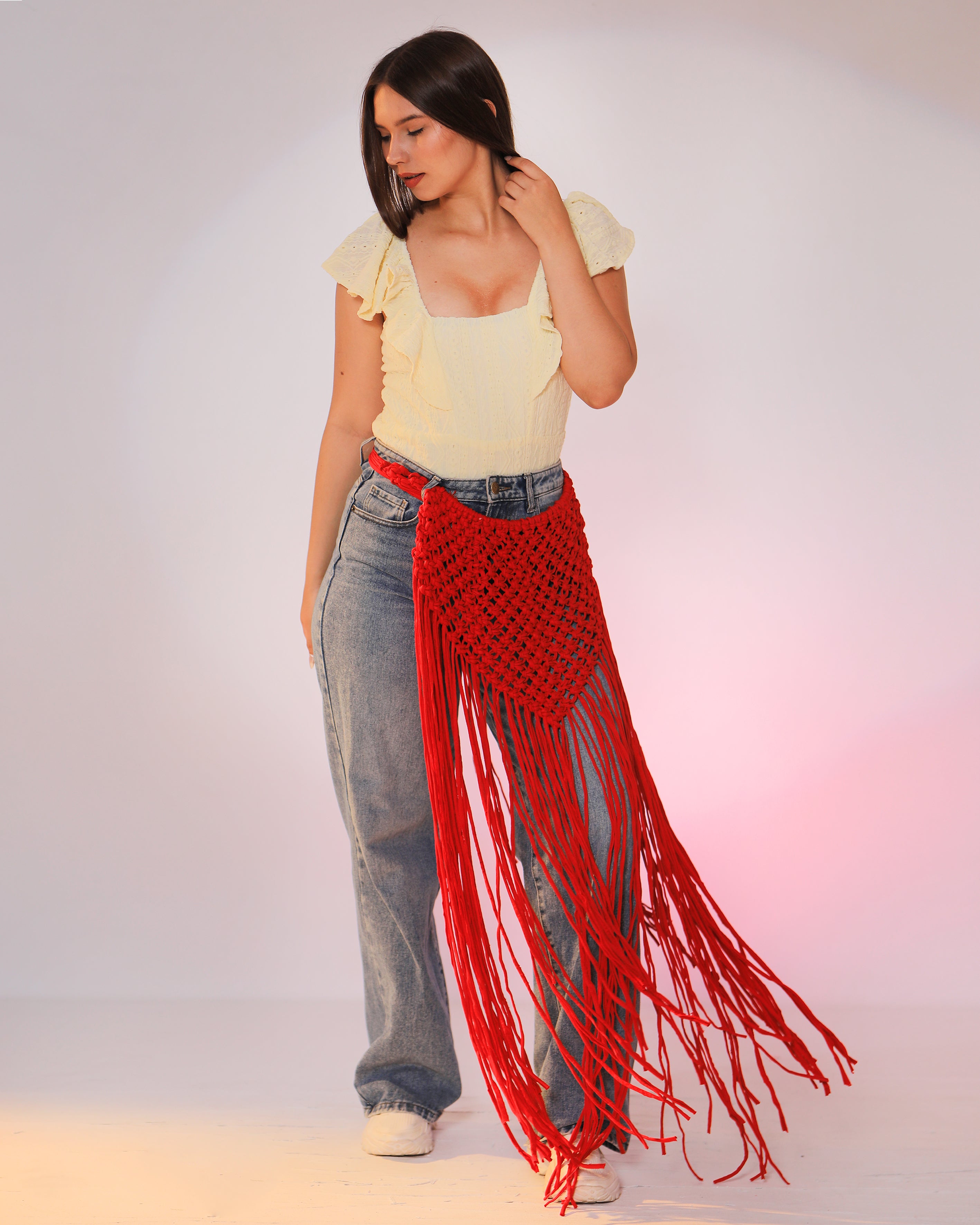 Crochet fringe skirt