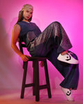 Denim Duo Set Animal Print